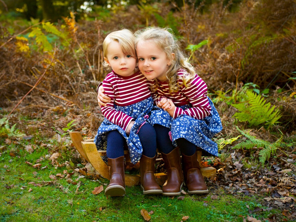 "sisters having a photoshoot in the new forest uk"